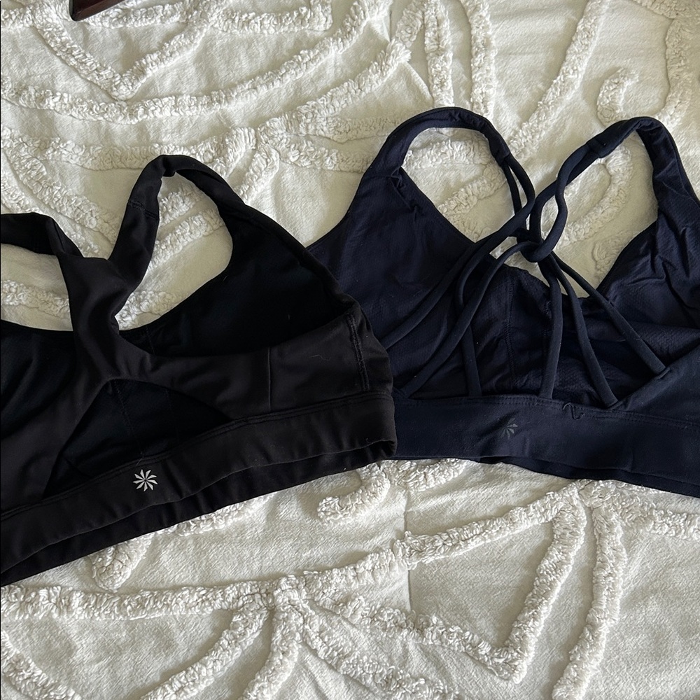 Athlete Stylish Women's Black and Navy Sports Bras